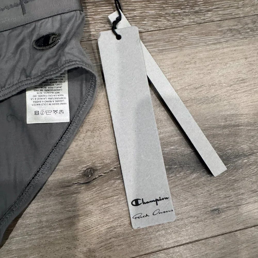 RICK OWENS WHITE CHAMPION EDITION ORGANIC COTTON BRIEF UNDERWEAR L SIGNATURE - Picture 2 of 5